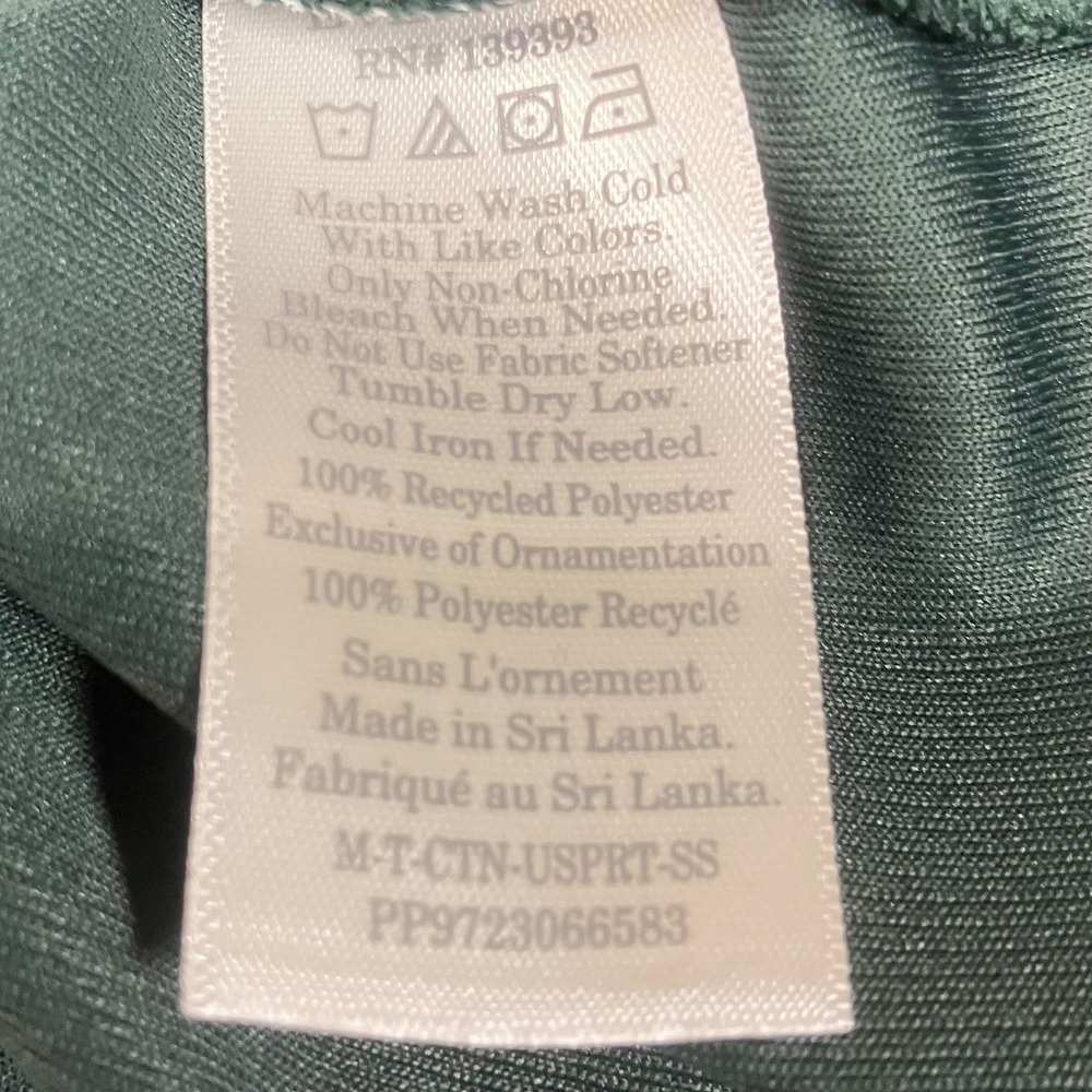 Everlane Mens Re-Play Performance Tee Forest Green Short Sleeve Crew Neck Medium - Picture 3 of 5